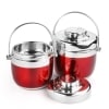 Boîte Repas Ronde Inox Isotherme Rouge