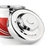 Boîte Repas Ronde Inox Isotherme Rouge