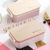 Lunch Box Sans BPA Plastique Wooden Style