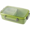 Lunch Box Fibre de bambou Triple-compartiment avec Couvercle transparent vert