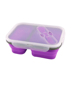 Lunchbox Double-compartiment en Silicone Violette