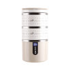 Boîte Repas Isotherme Inox Ronde Multi-étage Beige