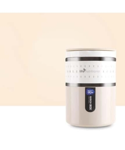 Boîte Repas Isotherme Inox Ronde Multi-étage Beige 2 étages