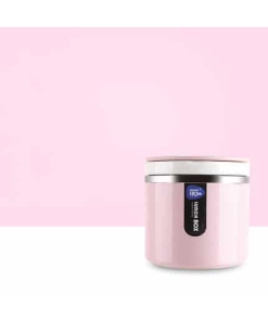 Boîte Repas Isotherme Inox Ronde Multi-étage Rose 1 étage