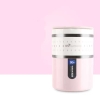Boîte Repas Isotherme Inox Ronde Multi-étage Rose 2 étages