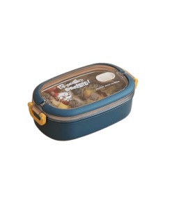 Lunch Box Isotherme Inox Bleue couvercle transparent