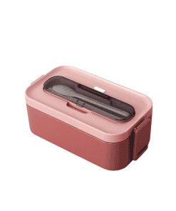 Bento Plastique Compatible Micro-ondes 1 Étage Rose