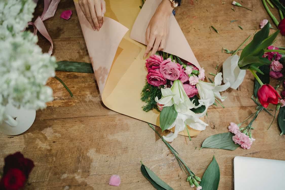 Le design et l'emballage dans le monde floral